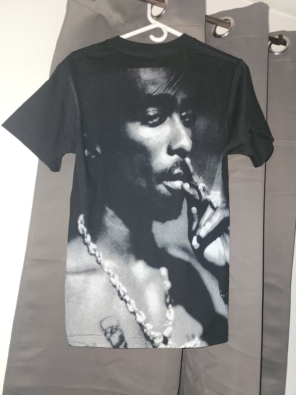 Black Graphic Men’s T-Shirt with Portrait Print
